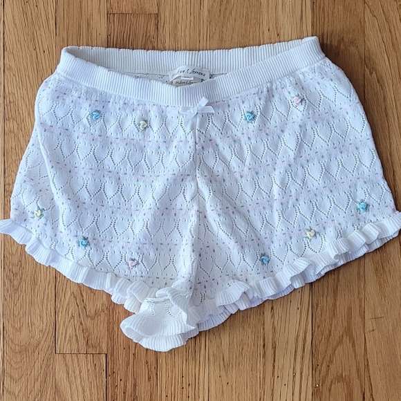 FOR LOVE AND LEMONS CHARLESTON FLORAL KNIT SHORTS - Picture 8 of 11